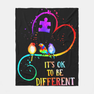 Couverture Polaire Autism Awareness It's OK To Be Different Love Puzz
