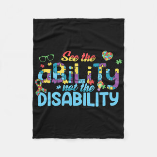 Couverture Polaire Autism Awareness Puzzle See The Ability Not The Di