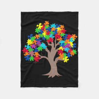 Couverture Polaire Autism Awareness Puzzle Tree-of-life Asd Autistic 