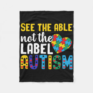 Couverture Polaire Autism Awareness See The Able Not The Label Autist