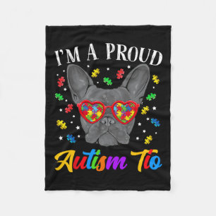 Couverture Polaire Autism Tio French Bulldog Puzzle