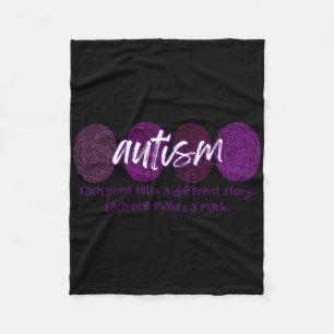 Couverture Polaire Autisme D'Empreinte Chaque Impression Raconte Une