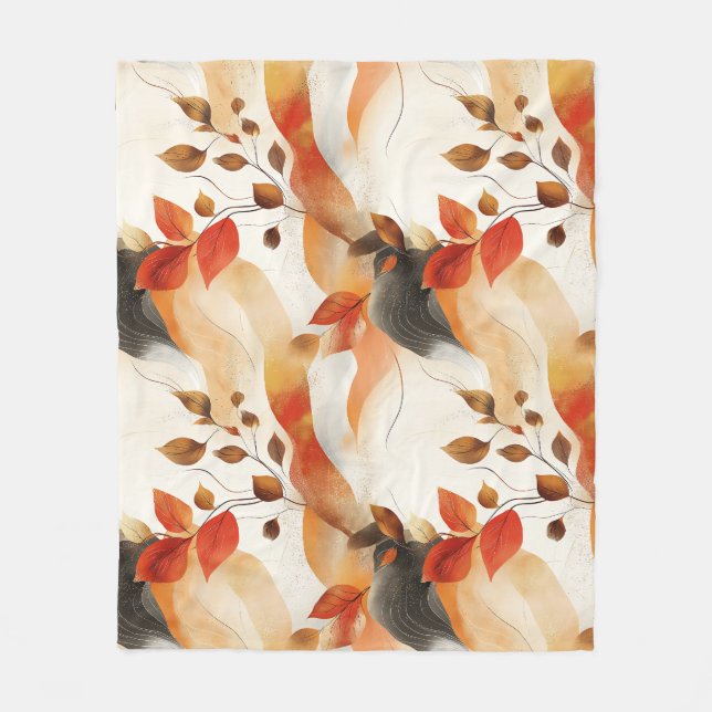 Couverture Polaire Automne Elegance Motif sans faille (Devant)