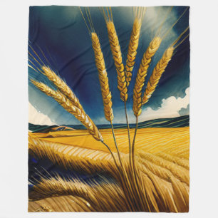 Couverture Polaire Automne Harvest Prairie Gold Fleece Blanche