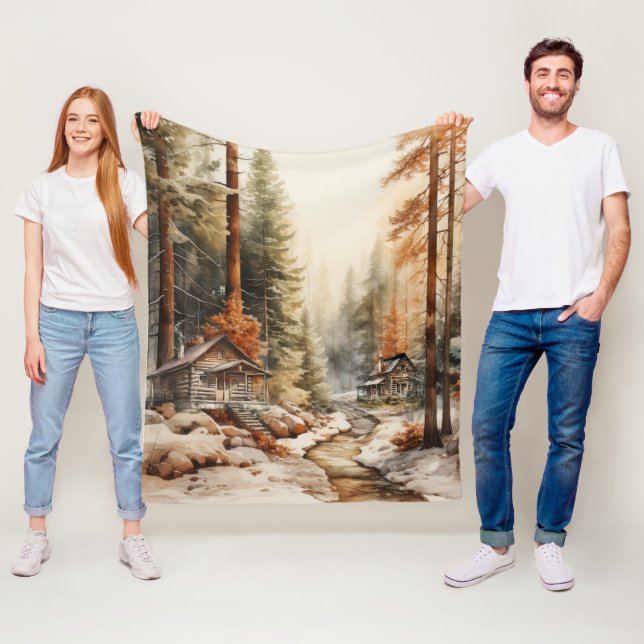 Couverture Polaire Automne Rustique (En situation)