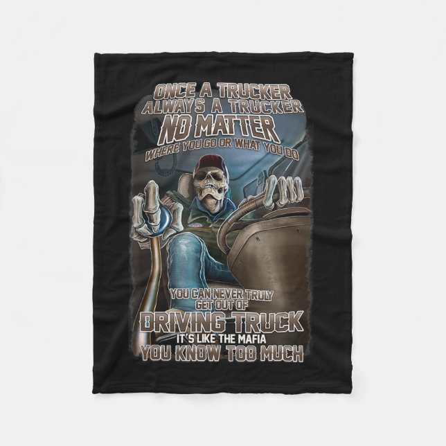 Couverture Polaire Autrefois Un Trucker Toujours Un Cadeau De Trucker (Devant)