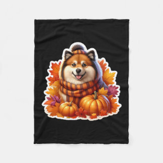 Couverture Polaire Autumn Fall Finnish Lapphund Dog Owner Thanksgivin