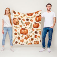 Autumn Harvest Cozy Blanket for Thanksgiving 