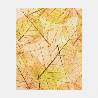 Couverture Polaire Autumn Leaves yellow and orange Background - trans
