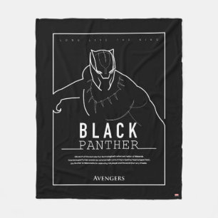 Couverture Polaire Avengers   Black Panther Dessin au trait de person