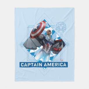 Couverture Polaire Avengers Captain America Sam Wilson Art Diamant