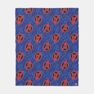 Couverture Polaire Avengers Logo Avengers Rouge High Tech à Motif
