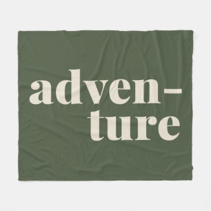 Couverture Polaire Aventure Citation simple et inspirée verte