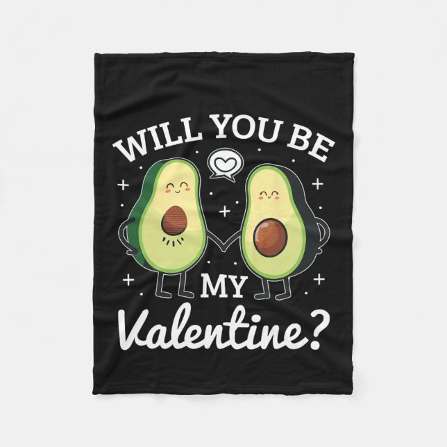 Couverture Polaire Avocado Love Love Valentine (Devant)