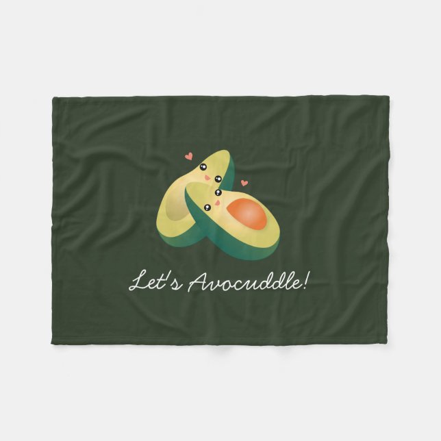 Couverture Polaire Avocuddle Funny mignon Avocados Humour de jeu de m (Devant (Horizontal))
