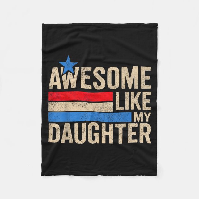 Couverture Polaire Awesome Like My Daughter Men Funny Fathers Day Dad (Devant)