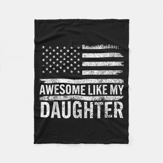 Couverture Polaire Awesome Like My Daughter Men Funny Fathers Day Dad (Devant)