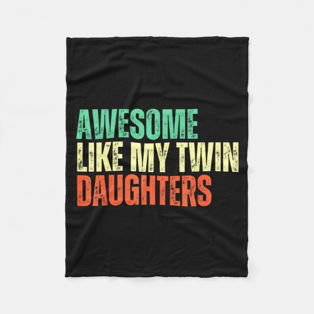 Couverture Polaire Awesome Like My Twin Daughters Funny Mom Dad Paren (Devant)