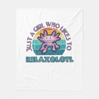 Couverture Polaire Axolotl Juste une fille qui aime se détendre