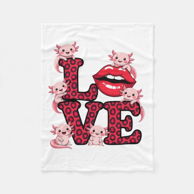 Couverture Polaire Axolotl Love Splash Blanket (Devant)