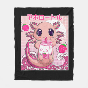 Couverture Polaire Axolotl Pastel Goth Strawberry Milk Shake Anime Ae
