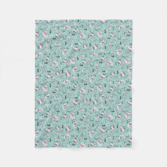 Couverture Polaire Axolotls en bleu (Devant)