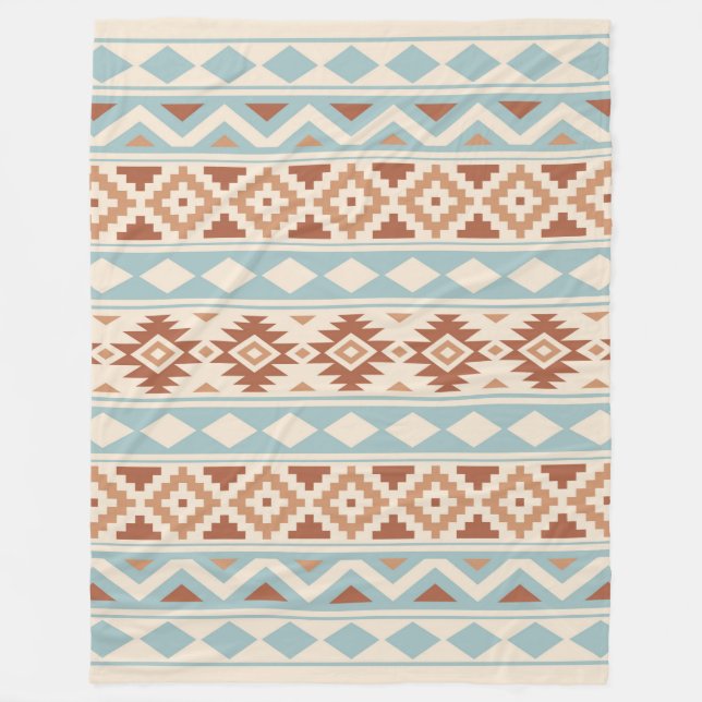 Couverture Polaire Aztec Essence Ptn IIIb Cream Blue Terracottas (Devant)