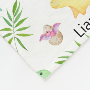Couverture Polaire Baby Boy Name Dinosaur Nursery Bedroom Cute