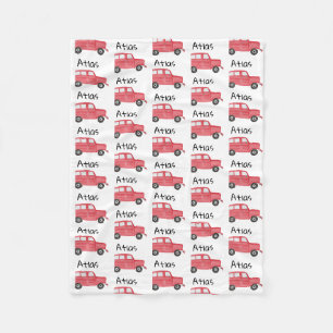 Couverture Polaire Baby Boy Red Jeep Car personnalisée