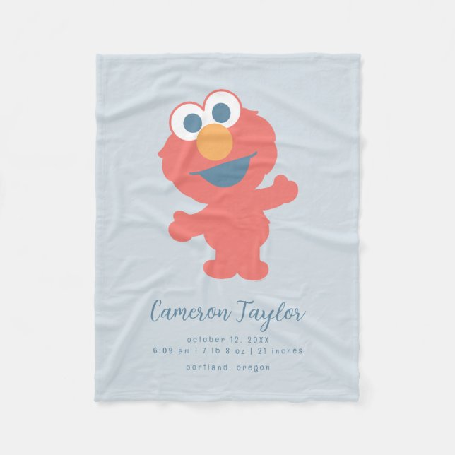 Couverture Polaire Baby Elmo | Statistiques de naissance de bébé (Devant)