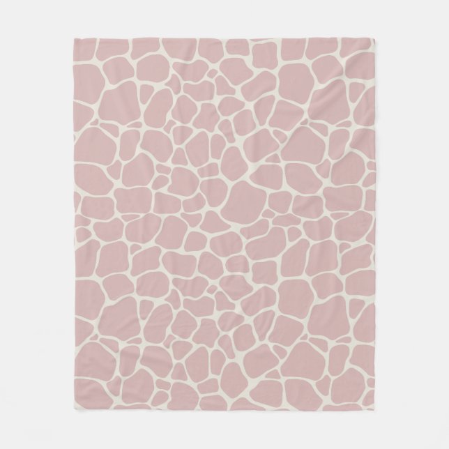 Couverture Polaire Baby Pink Giraffe Peau Motif animal (Devant)