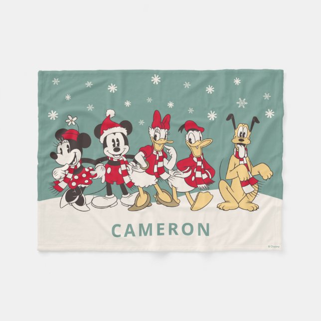 Couverture Polaire Baby shower d'hiver Mickey & Friends (Devant (Horizontal))