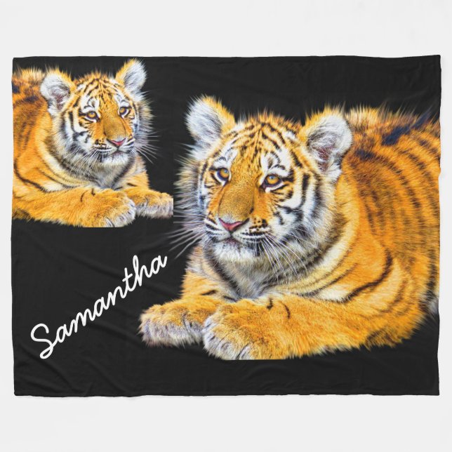 Couverture Polaire Baby Tigers (Devant (Horizontal))