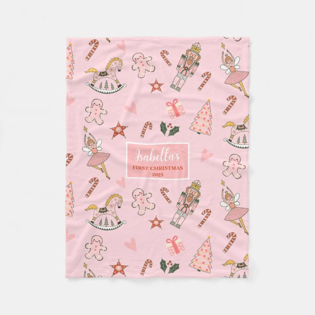 Couverture Polaire Babys First Christmas Nutcracker (Devant)