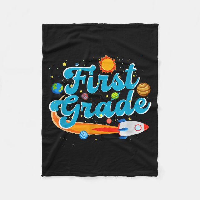 Couverture Polaire Back to school outer space teacher first grade (Devant)
