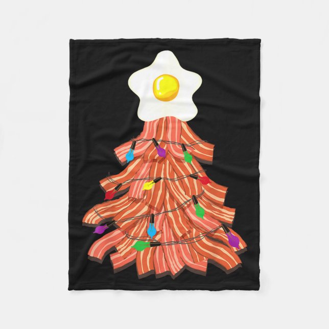 Couverture Polaire Bacon Christmas Tree Egg Top Shirt _ Funny Rk Love (Devant)