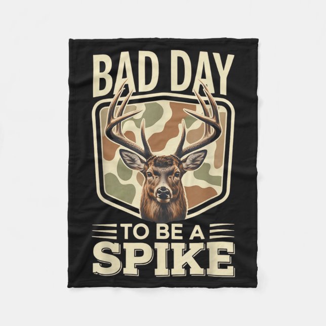 Couverture Polaire Bad Day To Be A Ske – Rustic Deer Hunting Humor  (Devant)