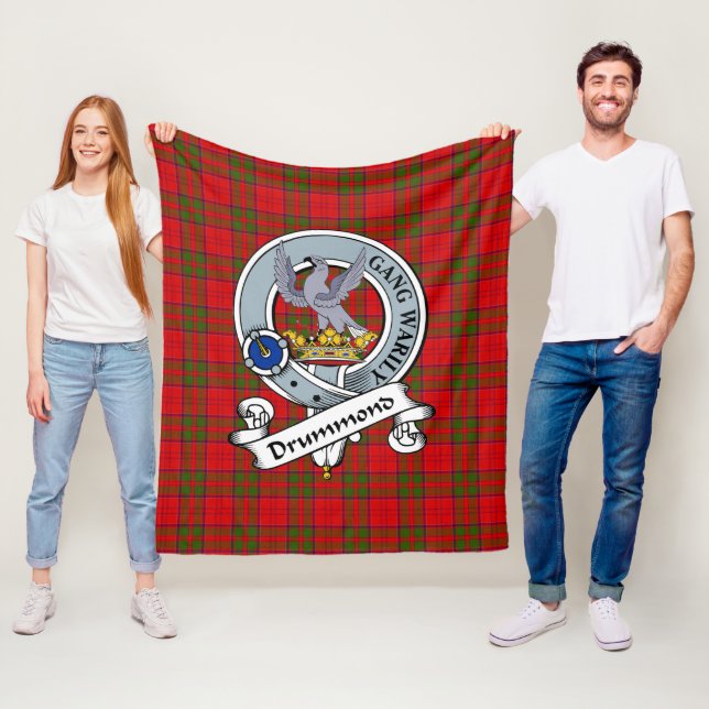Couverture Polaire Badge De Clan Drummond Tartan Plaid (En situation)