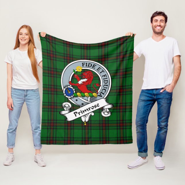 Couverture Polaire Badge De Clan Primrose Tartan Plaid (En situation)
