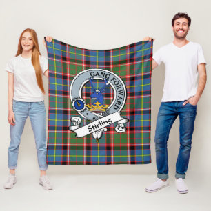 Couverture Polaire Badge De Clan Stirling Tartan Plaid