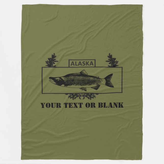Couverture Polaire Badge de pêcheur de combat de l'Alaska (Devant)