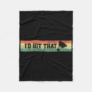 Couverture Polaire Badminton Funny Player Cadeau Tee Vintage Retro St