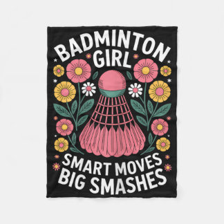 Couverture Polaire Badminton Girl Shuttle Funny Badminton 