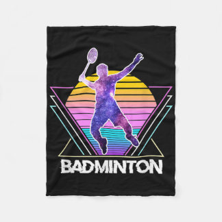 Couverture Polaire Badminton Player Sports Retro Vintage Vaporwave 90