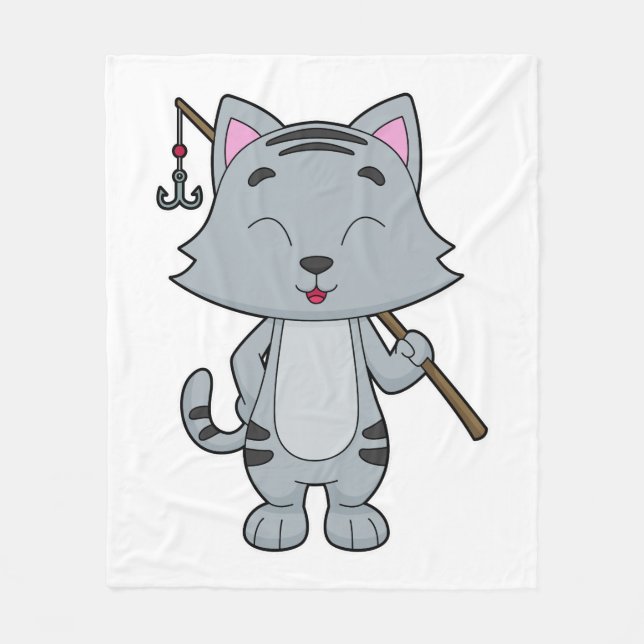 Couverture Polaire Baguette de pêche de chat (Devant)