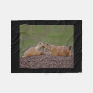 Couverture Polaire baiser de chien de prairie