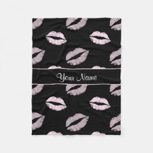 Couverture Polaire Baisers de noir et de rose