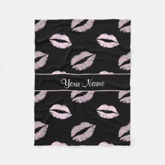 Couverture Polaire Baisers de noir et de rose