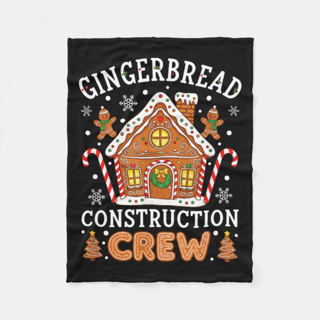 Couverture Polaire Baking Gingerbread House Construction Crew Christm (Devant)