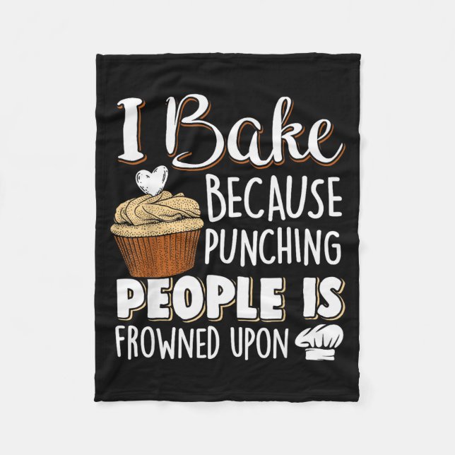 Couverture Polaire Baking Lover Punching People - Baker &amp; Cupcake (Devant)